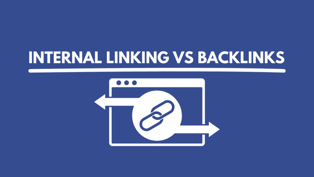 illustration difference of internal linking vs backlinks