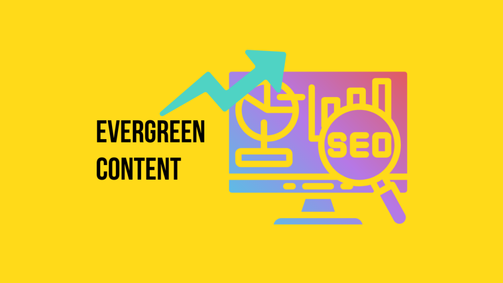 evergreen content illustration showing long term website traffic growth from seo content strategy