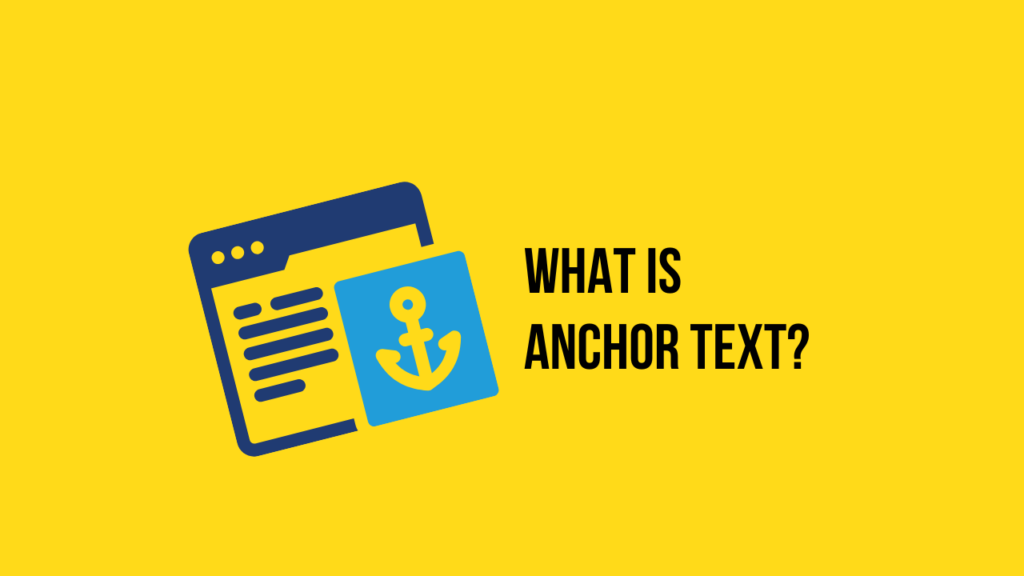 illustration showing anchor text example in a hyperlink within website content