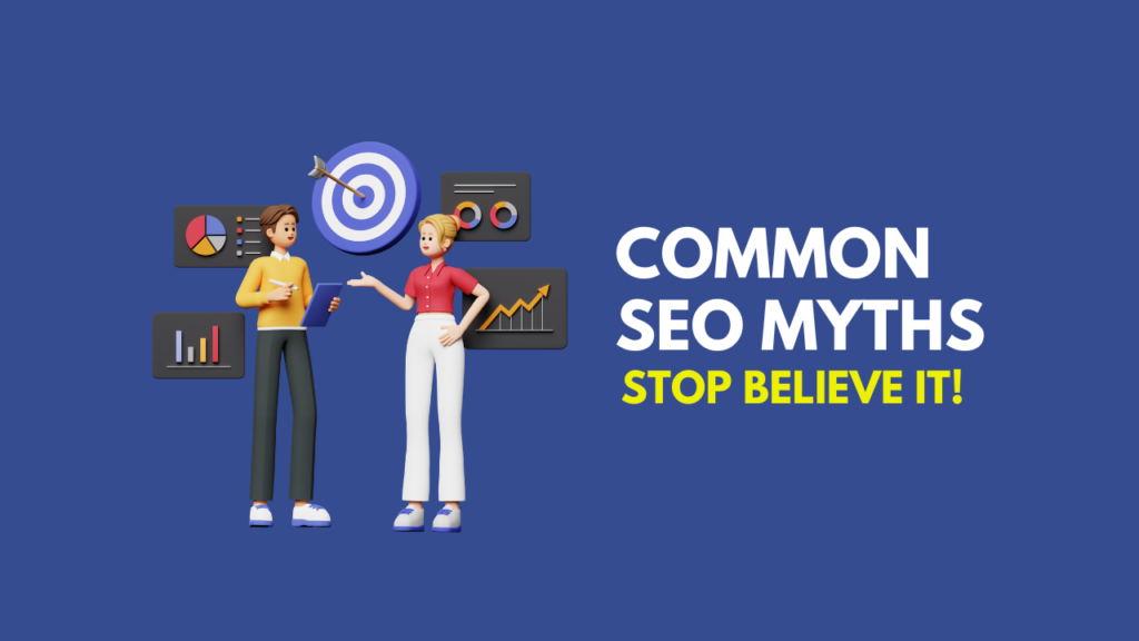illustration of common seo myths you should believe it