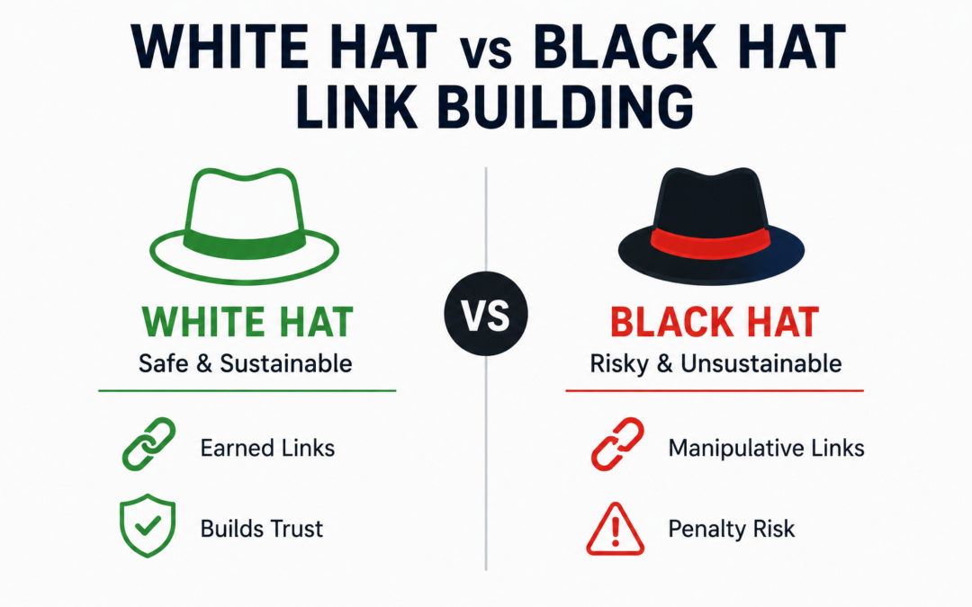 Difference Between White Hat and Black Hat Link Building: What Beginners Should Know