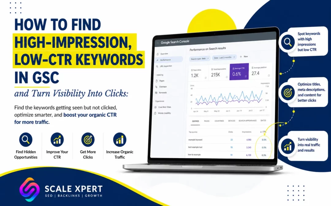 How to Find High-Impression, Low-CTR Keywords in GSC and Turn Visibility Into Clicks