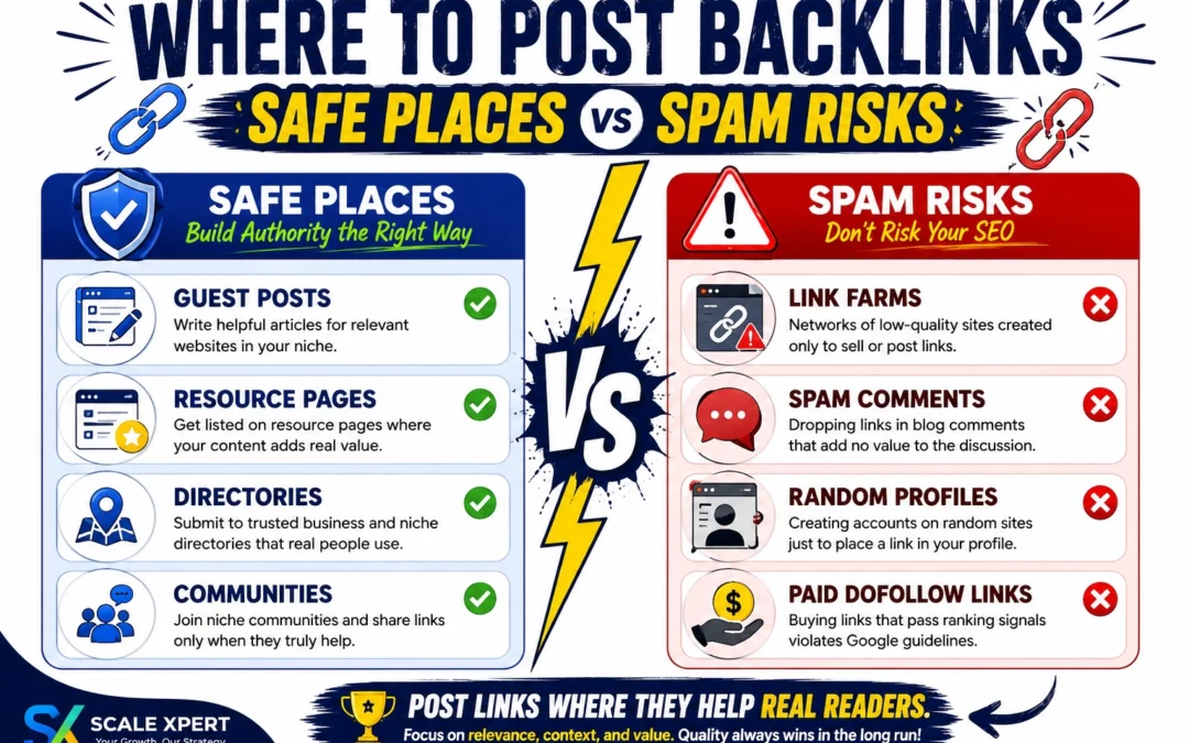Where to Post Backlinks: Safe Places vs Spam Risks