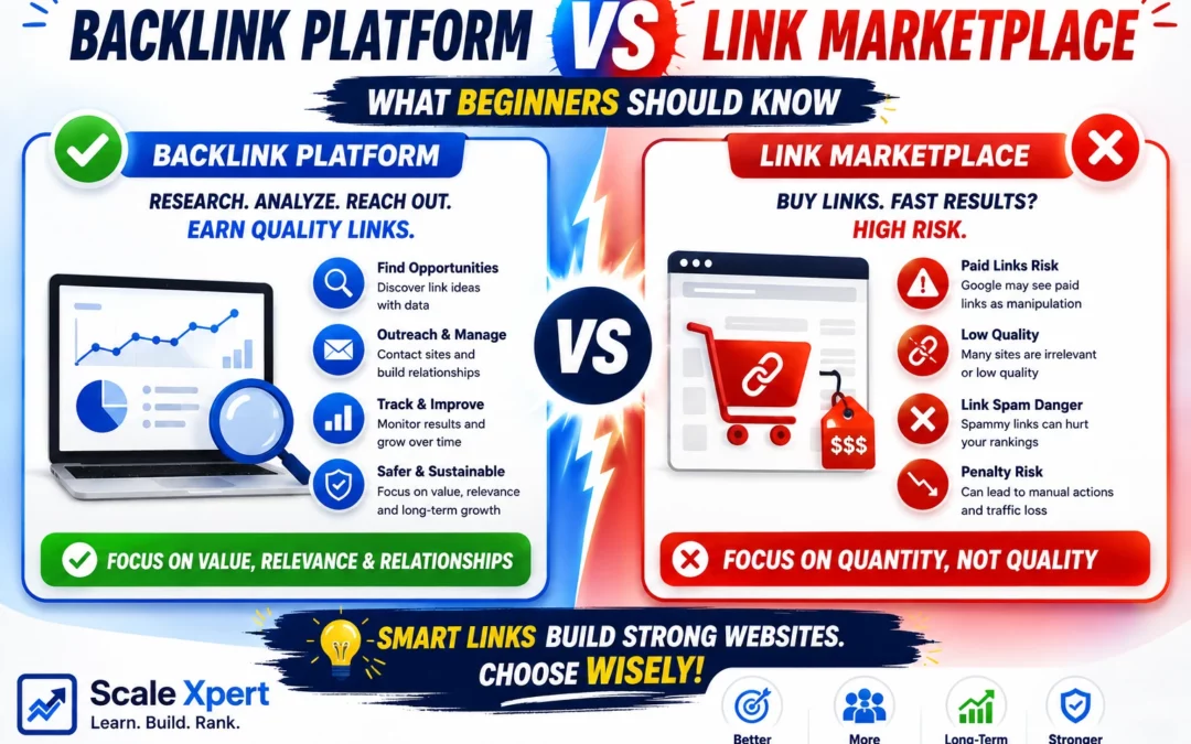 Backlink Platform vs Link Marketplace: What Beginners Should Know