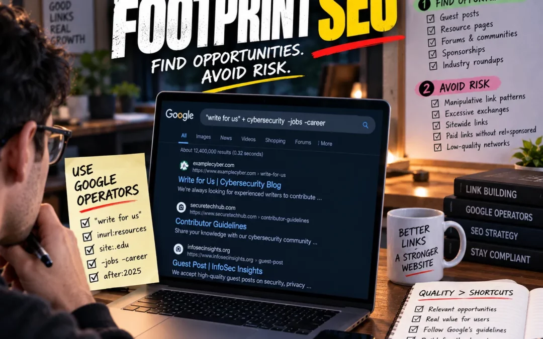What Is Footprint SEO? How to Use Google Operators for Link Building and Avoid Risky Link Patterns