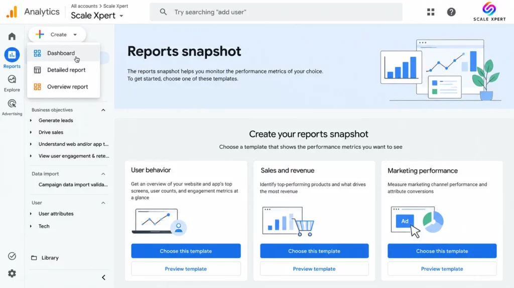 Dashboards Update Google Analytics.